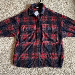NWT plaid shacket women’s M